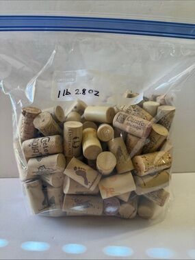 Bag of Wine Corks Natural Beige Corks 1lb 2.8 oz